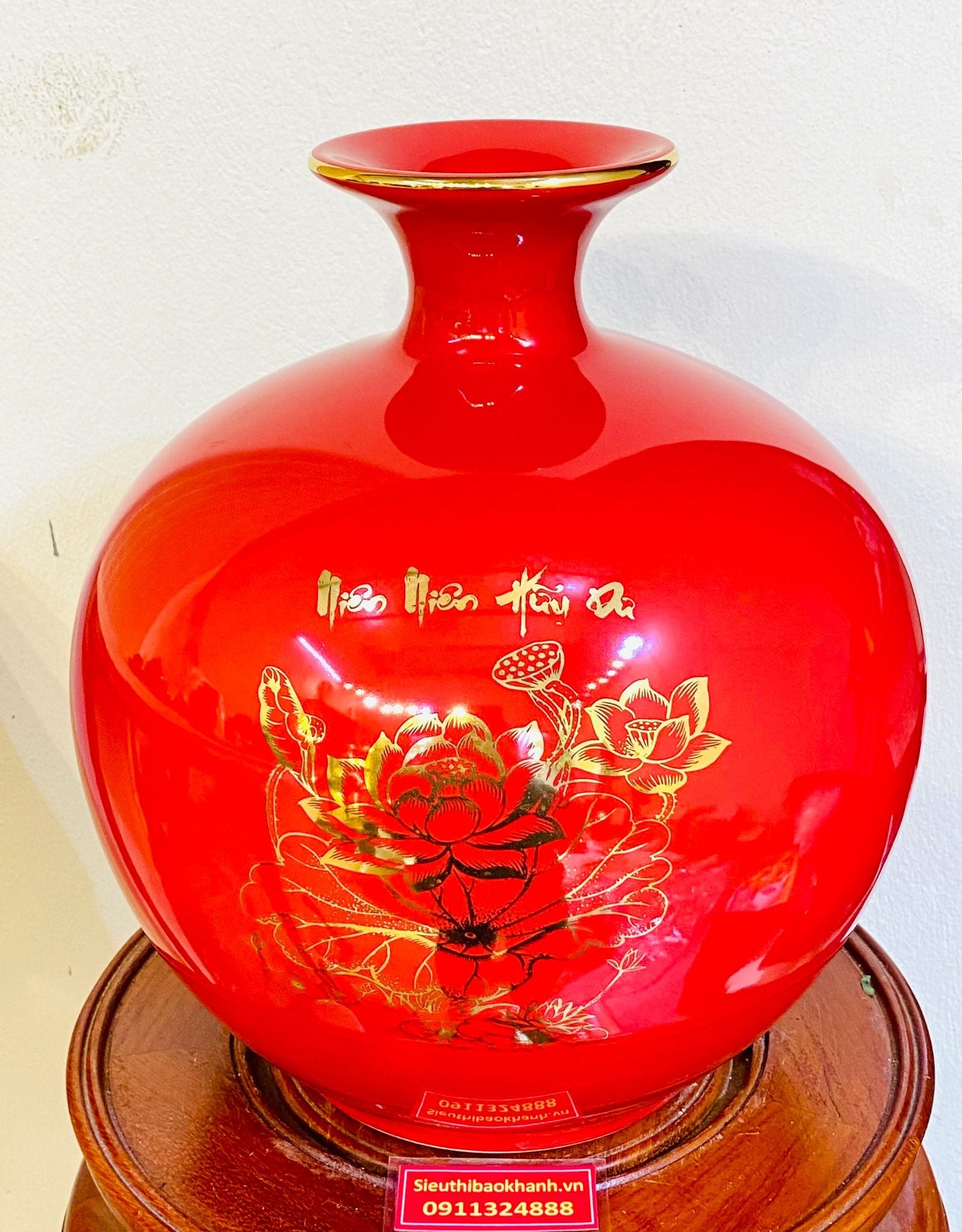  Bình phong thủy chiêu tài,hút lộc Bát Tràng cao cấp 27cm -Gốm Bát Tràng Siêu Thị Bảo Khánh 