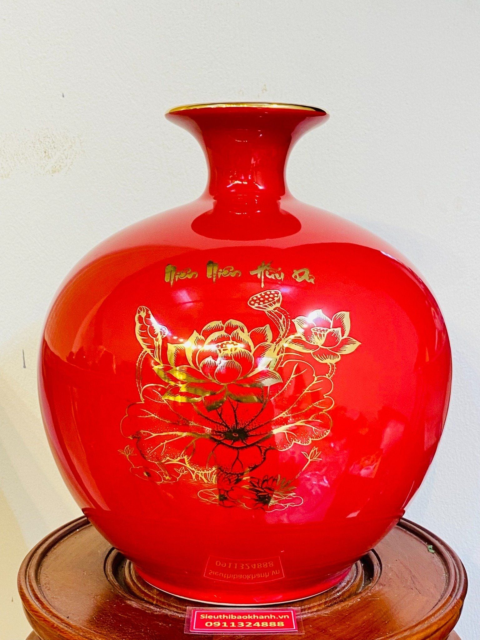  Bình phong thủy chiêu tài,hút lộc Bát Tràng cao cấp 27cm -Gốm Bát Tràng Siêu Thị Bảo Khánh 