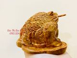  Tượng cóc bằng gỗ Thiềm thừ ngậm vàng 