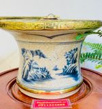  Điêu bát dáng cao men rạn bọc đồng - hàng bát tràng cao cấp 