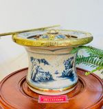  Điêu bát dáng cao men rạn bọc đồng - hàng bát tràng cao cấp 