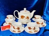  Bộ ấm chén bông sen vẽ vàng 