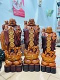  Tượng Di lặc Chúc phúc gỗ hương đá pu giả cổ  Cao 40cm 