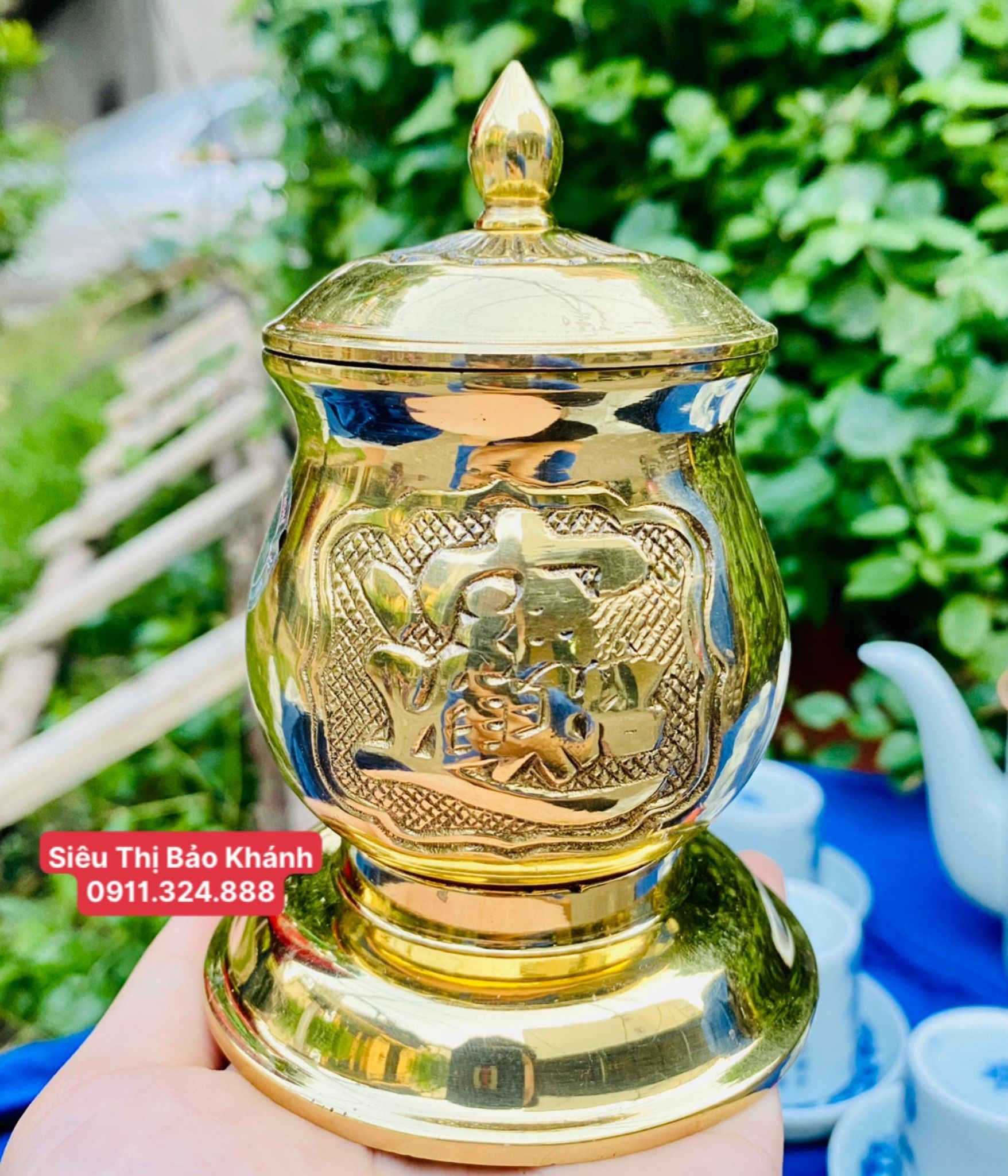  hũ đựng muối gạo bằng hợp kim đồng cao cấp 