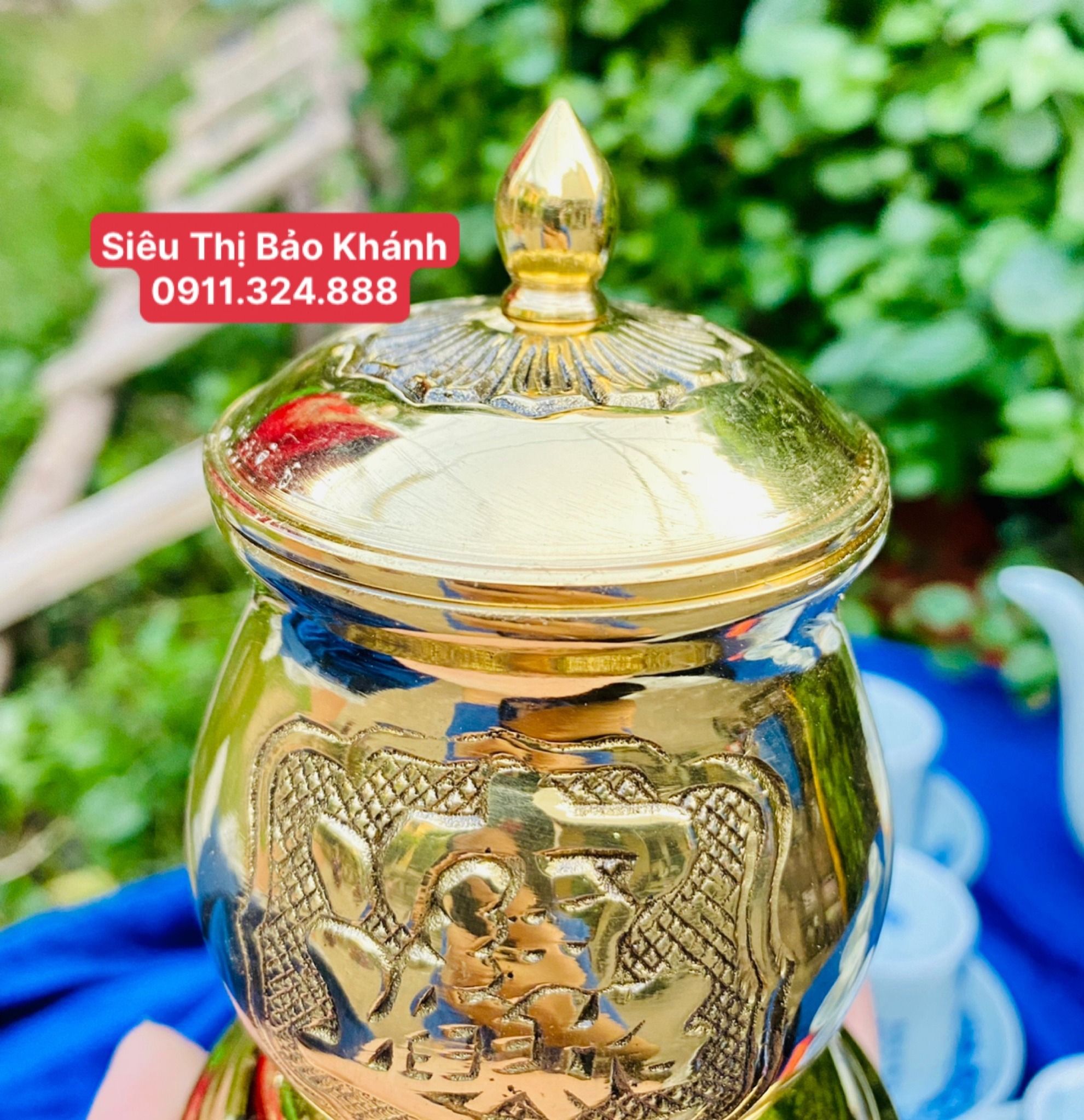  hũ đựng muối gạo bằng hợp kim đồng cao cấp 