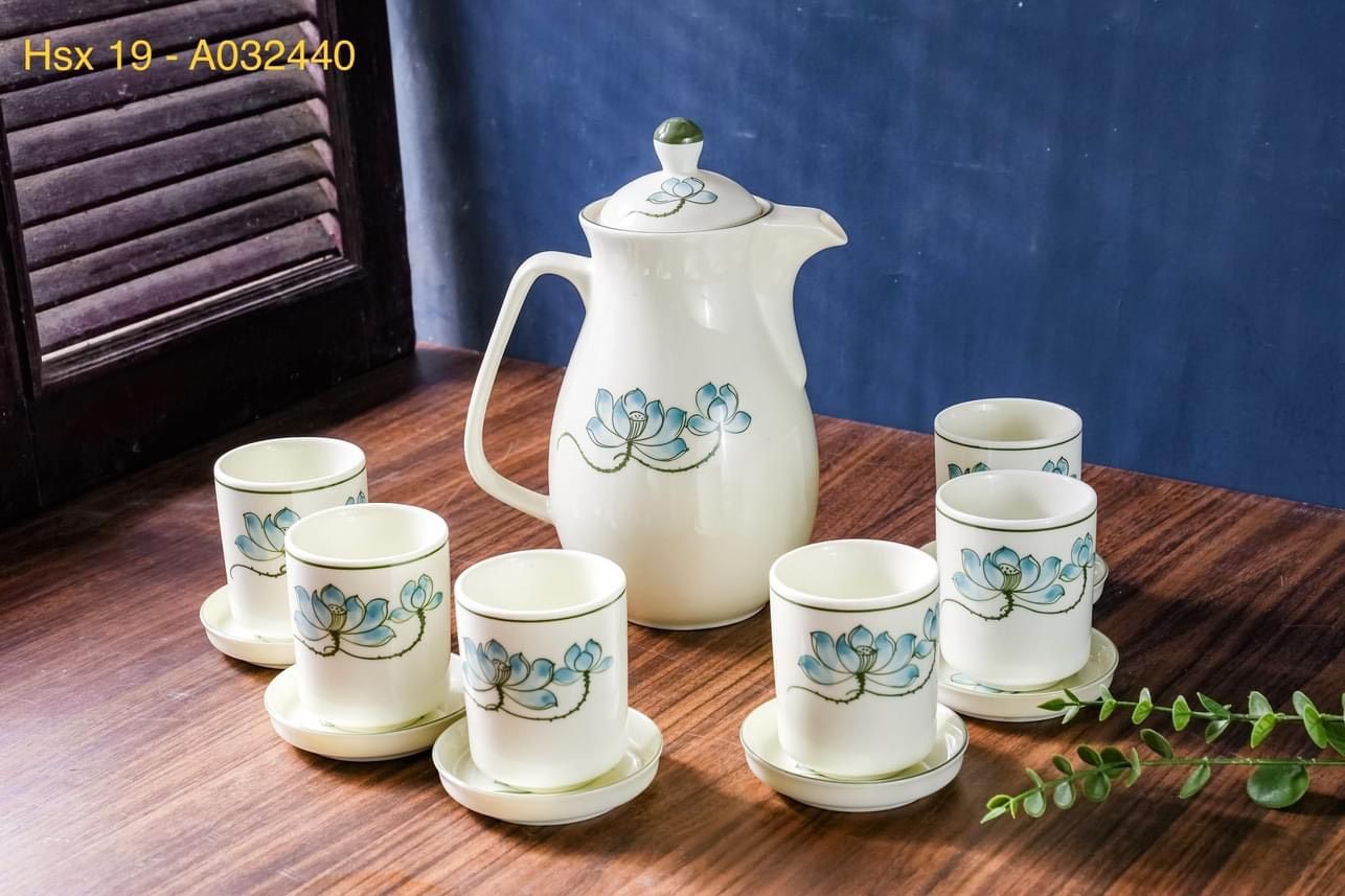  Bộ bình nước hoa sen xanh siêu đẹp 