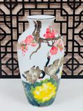  LỌ HOA BÁT TRÀNG HOẠ TIẾT CHIM HẠC 