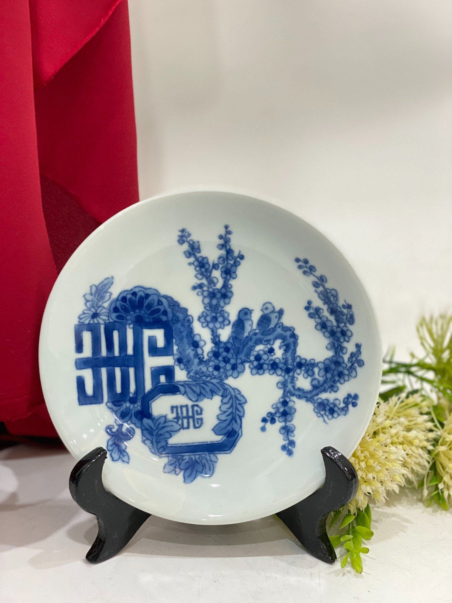  ĐĨA MEN TRÀM VẼ HOẠ TIẾT PHI 16CM 