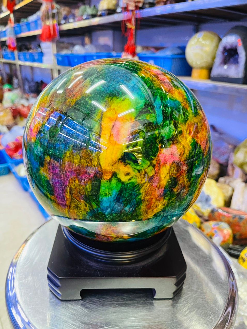  Đá phong thuỷ bi phú quý (tặng đế) 