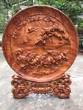  ĐĨA GỖ TRANG TRÍ KHẮC CHỮ 