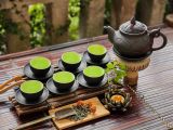  BỘ ẤM CHÉN KHẮC NỔI TRÚC SEN 