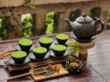  BỘ ẤM CHÉN KHẮC NỔI HOA CHÂM 