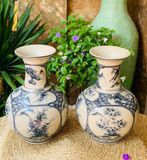  BÌNH MEN RẠN HOẠ TIẾT HOA SEN (CAO 45CM) 
