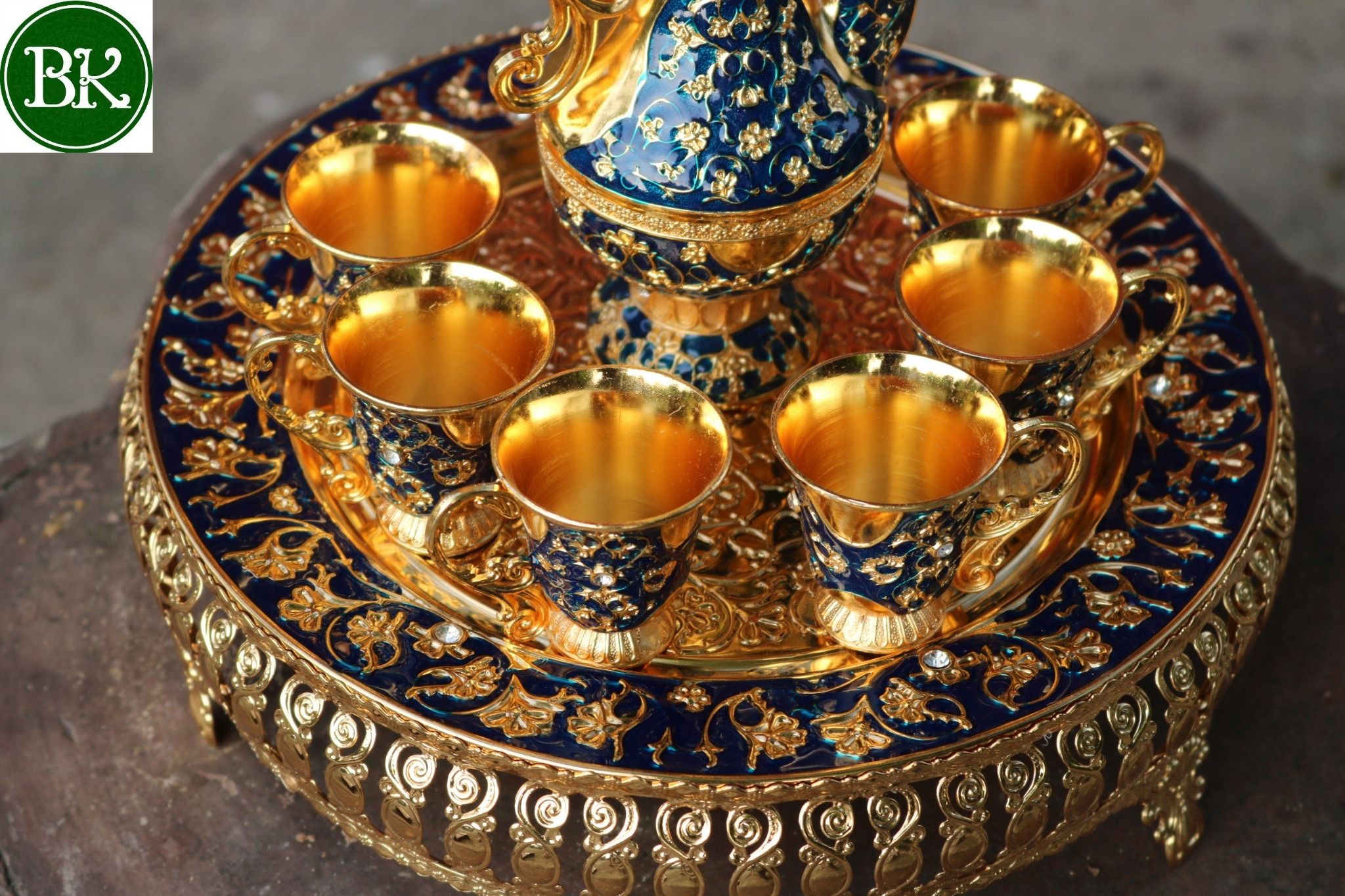  BỘ ẤM CHÉN MẠ VÀNG HOÀNG GIA 