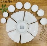  SET BÁT ĐĨA 7 MÓN HOẠ TIẾT HOA ĐƠN GIẢN 