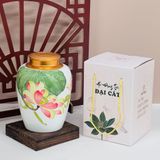  HỘP ĐỰNG TRÀ MEN TRẮNG HOẠ TIẾT 