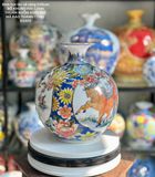  BÌNH HÚT LỘC VẼ VÀNG 2 CẢNH MÃ ĐÁO THÀNH CÔNG VÀ THUẬN BUỒM XUÔI GIÓ men hoa 