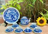  BỘ ẤM CHÉN MEN LAM LONG ẨN 