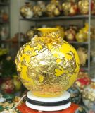  BÌNH hút lộc CHỮ PHÚC dát vàng  (phi 33 - 36cm) 