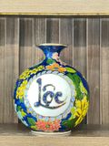  BÌNH HÚT TÀI LỘC PHONG THUỶ VẼ HOA CHỮ TÀI LỘC 