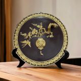  Tranh đĩa gốm dát vàng (Đk 40cm) 