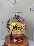  BÌNH HÚT TÀI LỘC VẼ VÀNG CHỮ LỘC 30CM 