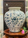  BÌNH HOA MEN RẠN VẼ HOA PHÙ DUNG 