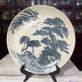  ĐĨA CẢNH PHONG THUỶ MEN TRÀM HOẠ TIẾT PHI 30CM 
