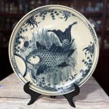  ĐĨA CẢNH PHONG THUỶ MEN TRÀM HOẠ TIẾT PHI 30CM 