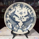  ĐĨA CẢNH PHONG THUỶ MEN TRÀM HOẠ TIẾT PHI 30CM 