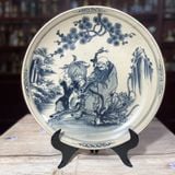  ĐĨA CẢNH PHONG THUỶ MEN TRÀM HOẠ TIẾT PHI 30CM 