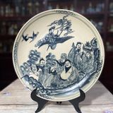  ĐĨA CẢNH PHONG THUỶ MEN TRÀM HOẠ TIẾT PHI 35CM 