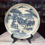  ĐĨA CẢNH PHONG THUỶ MEN TRÀM HOẠ TIẾT PHI 35CM 