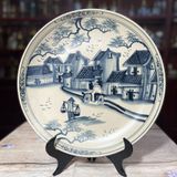  ĐĨA CẢNH PHONG THUỶ MEN TRÀM HOẠ TIẾT PHI 35CM 