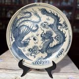  ĐĨA CẢNH PHONG THUỶ MEN TRÀM HOẠ TIẾT PHI 35CM 