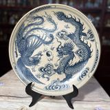  ĐĨA CẢNH PHONG THUỶ MEN TRÀM HOẠ TIẾT PHI 30CM 