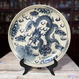  ĐĨA CẢNH PHONG THUỶ MEN TRÀM HOẠ TIẾT PHI 35CM 