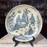  ĐĨA CẢNH PHONG THUỶ MEN TRÀM HOẠ TIẾT PHI 30CM 