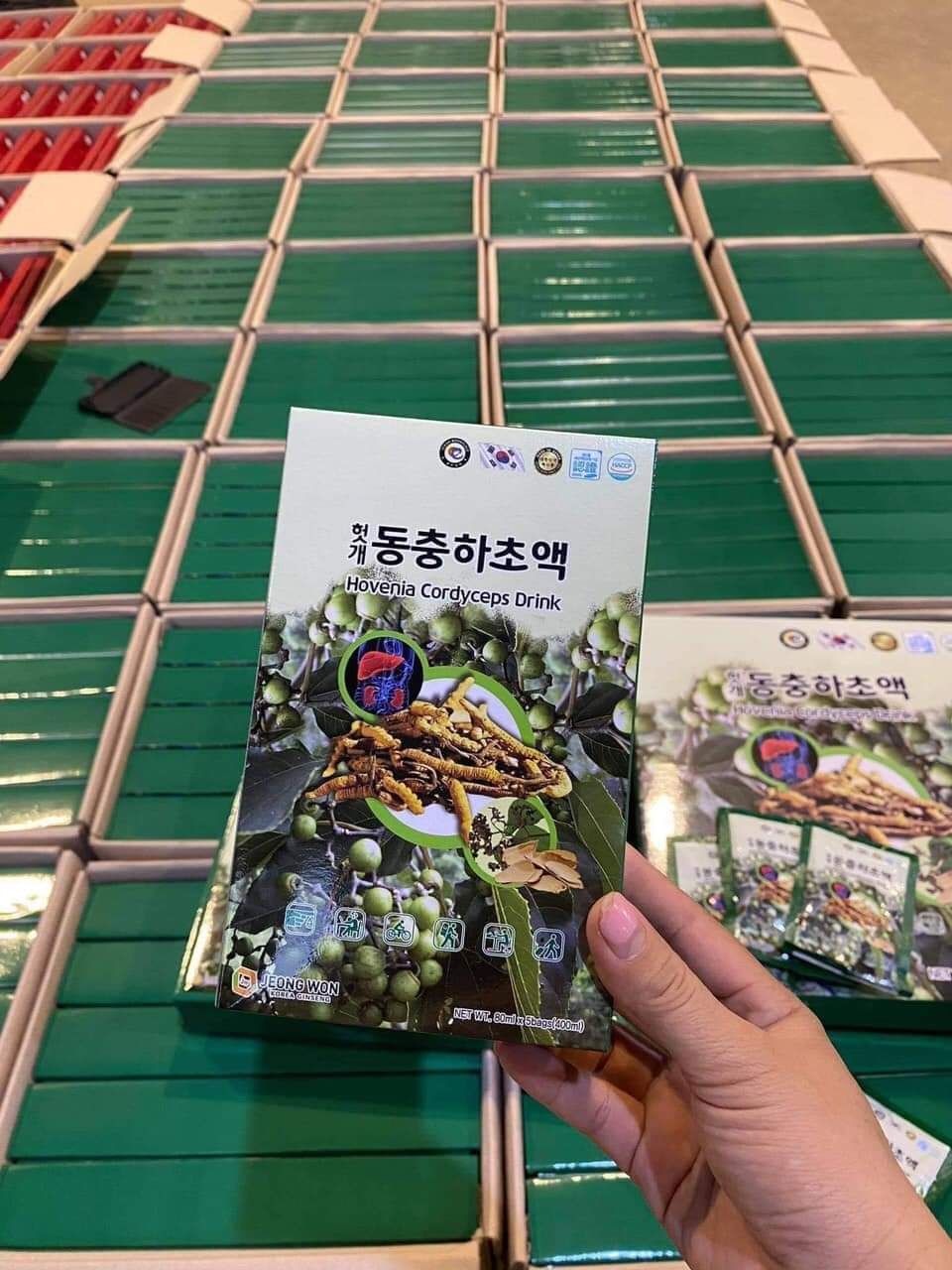  [HÀNG CHÍNH HÃNG HÀN QUỐC] Nước bổ mát gan, giải rượu Hovienia Cordyceps Drink 