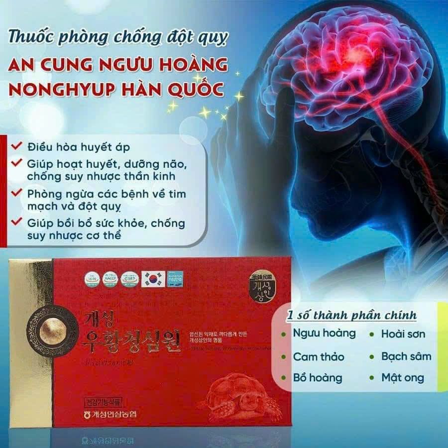  [THUỐC CHỐNG ĐỘT QUỴ] AN CUNG NGƯU HOÀNG NONGHYUP 