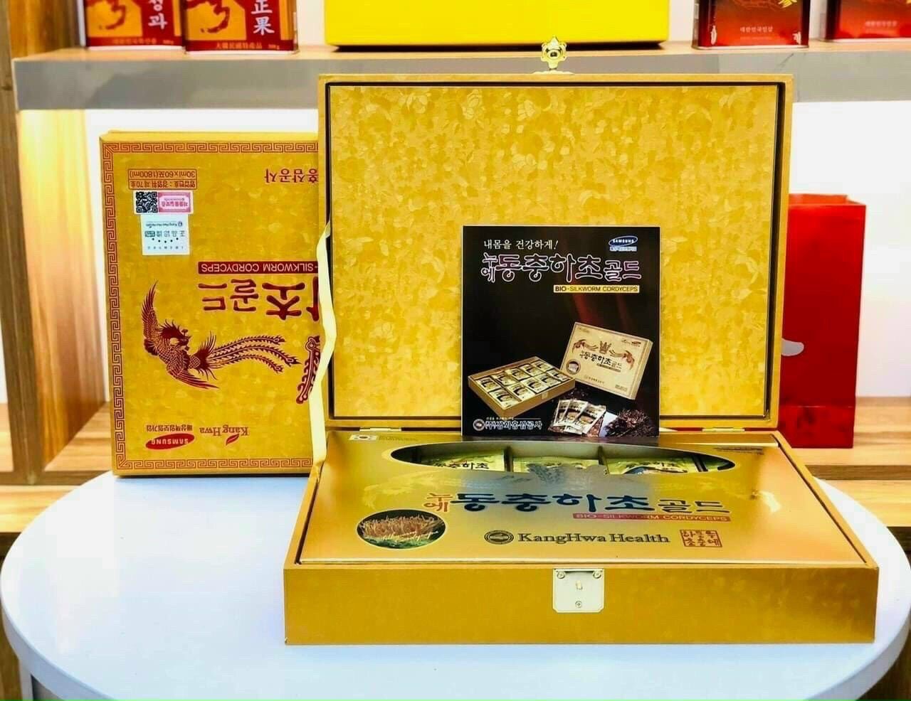  {NHẬP KHẨU HÀN QUỐC] ĐÔNG TRÙNG HẠ THẢO NƯỚC GỖ VÀNG KANGWHA 