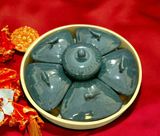  KHAY MỨT TẾT HÌNH HOA ĐÀO MEN CẨM THẠCH 