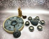  KHAY MỨT TẾT HÌNH HOA ĐÀO MEN CẨM THẠCH 