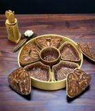  KHAY MỨT TẾT HÌNH HOA ĐÀO MEN CẨM THẠCH 