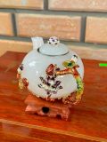  BỘ ẤM TRÀ BẠCH NGỌC ONYX CHẠM HOA TINH TẾ 