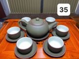  BỘ ẤM CHÉN SA TỬ BÁT TRÀNG DÁNG CHUÔNG 