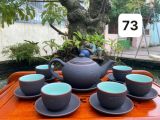  [BÁT TRÀNG] BỘ ẤM CHÉN MEN SA TỬ DÁNG CHUÔNG 
