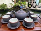  [BÁT TRÀNG] BỘ ẤM CHÉN SA TỬ DÁNG CHUÔNG 