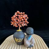  CÂY TÀI LỘC ĐÁ THẠCH ANH MẪU CHÚ TIỂU CAO 18CM 