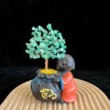  CÂY TÀI LỘC ĐÁ THẠCH ANH MẪU CHÚ TIỂU CAO 18CM (NHIỀU KIỂU) 